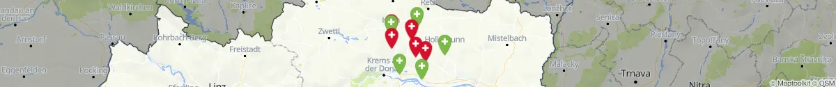 Kartenansicht für Apotheken-Notdienste in der Nähe von Eggenburg (Horn, Niederösterreich)
